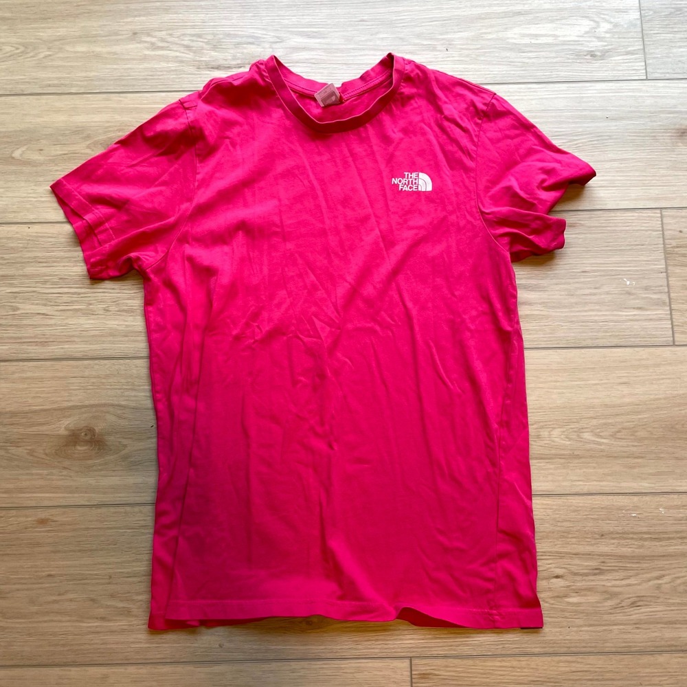 The North‎ Face Mens Pink Short Sleeve Logo T-Shirt Size Large